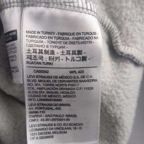 Levis Logo Spell Out Gray Hoodie Mens XL Pullover Hooded Sweatshirt Standard - Picture 13 of 16